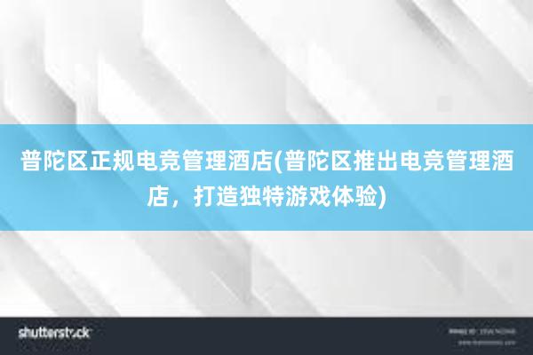 普陀区正规电竞管理酒店(普陀区推出电竞管理酒店，打造独特游戏体验)