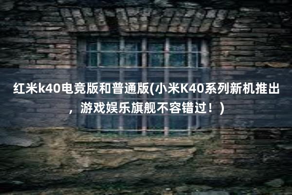 红米k40电竞版和普通版(小米K40系列新机推出，游戏娱乐旗舰不容错过！)