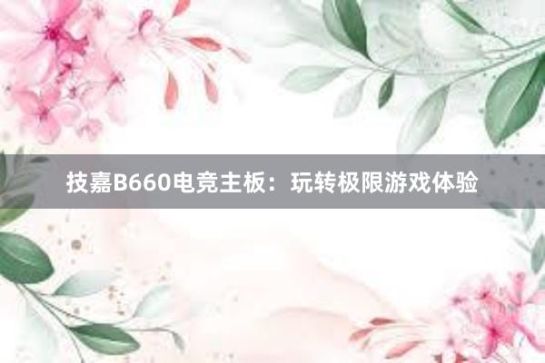 技嘉B660电竞主板：玩转极限游戏体验