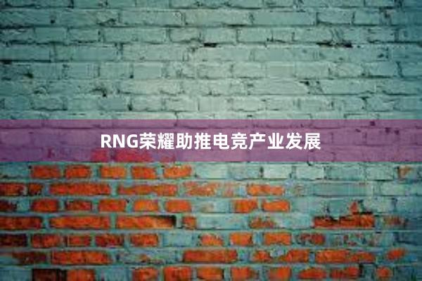 RNG荣耀助推电竞产业发展