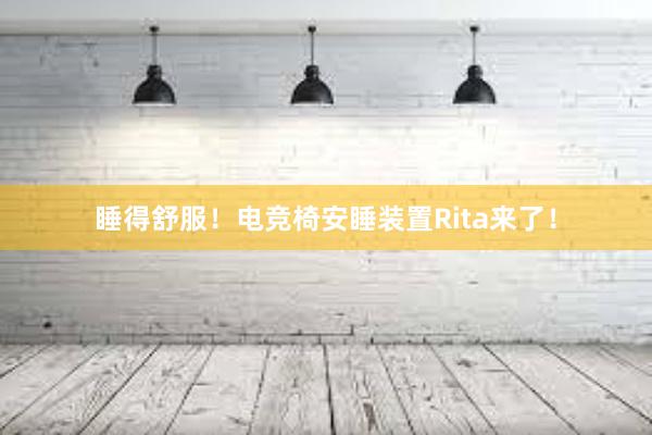 睡得舒服！电竞椅安睡装置Rita来了！